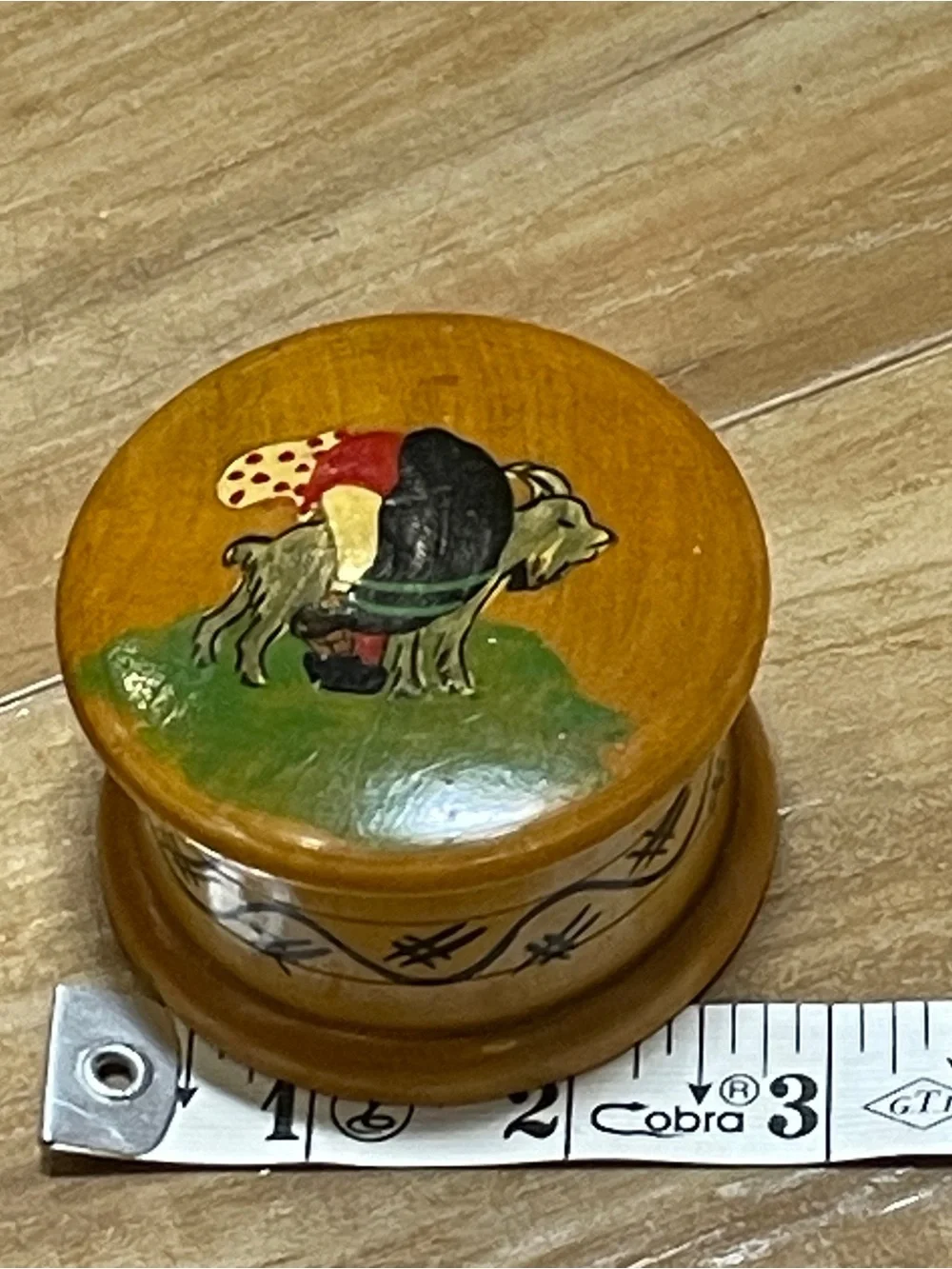 Vintage Norwegian Hand Painted Wooden Tine Boxes - Sogndal
